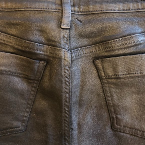 Citizens of Humanity Black Coated/Waxed Shorts - Picture 4 of 4